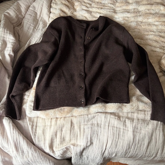 White Fox Boutique Chocolate Brown Cardigan - Picture 2 of 4